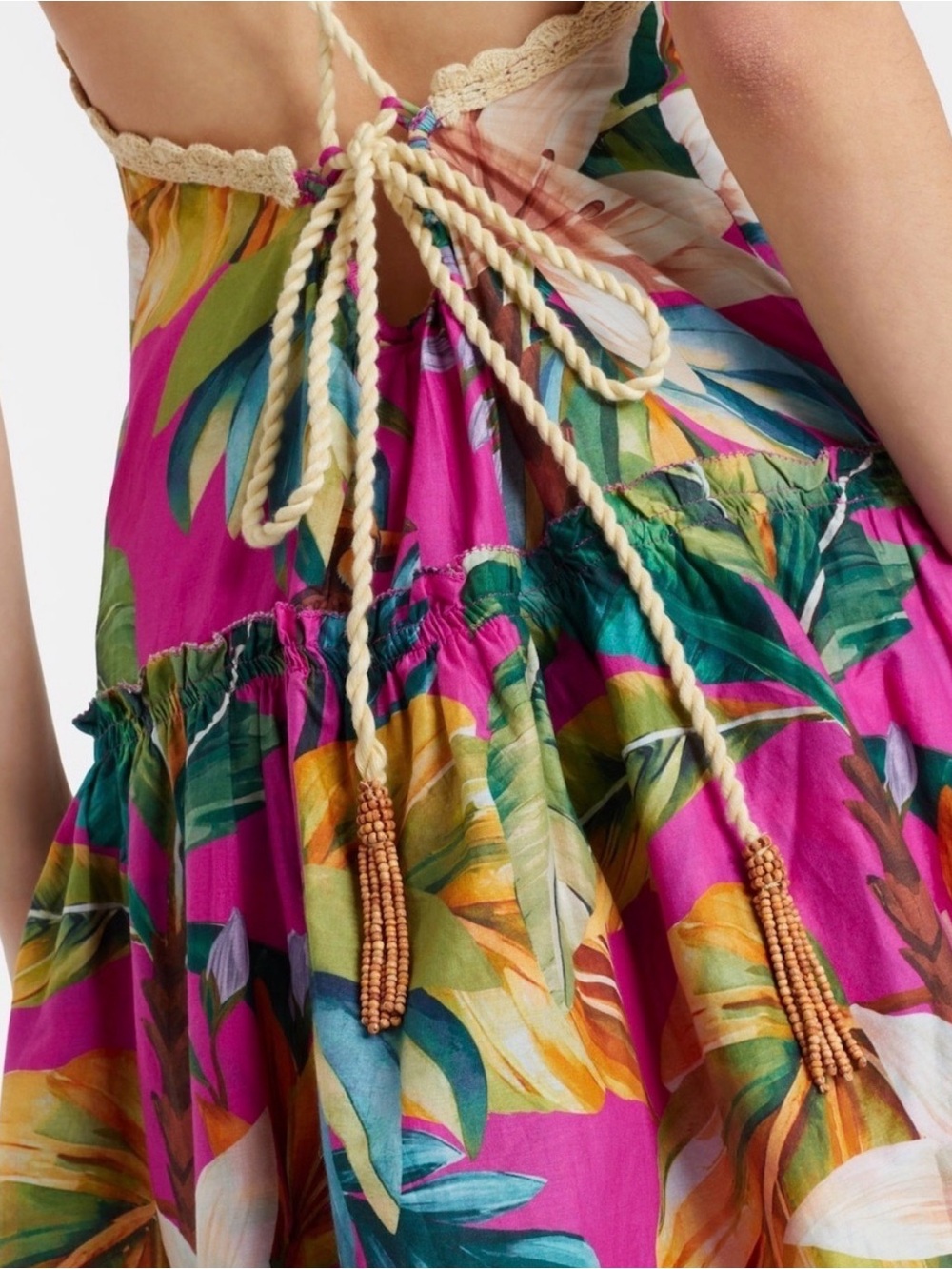 NWT Farm Rio Tropicana Backless Tropical Print Mini Dress - size Medium - $198 - Picture 5 of 7